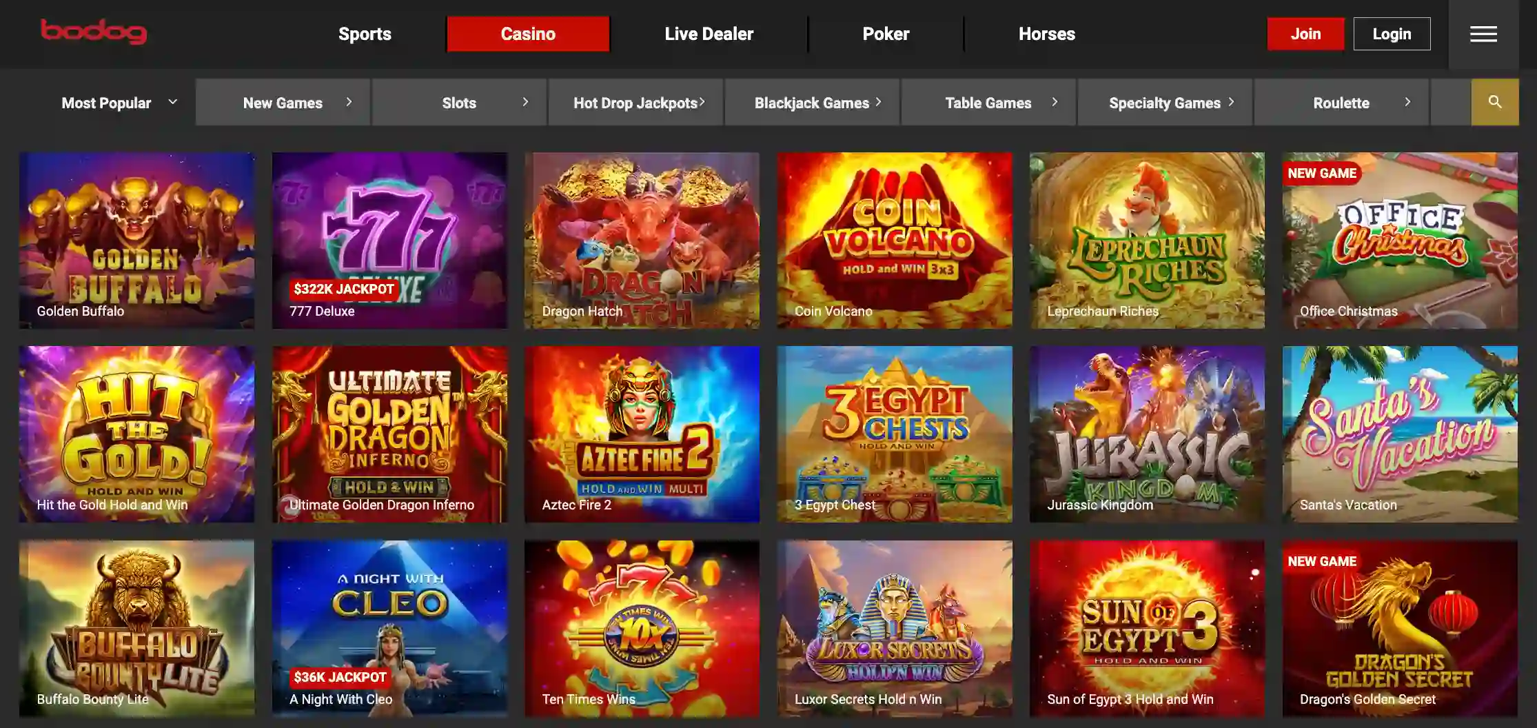 bodog slots